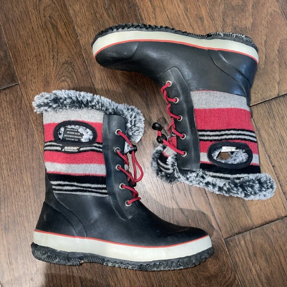 Bogs Arcata -40 Degrees Faux Fur‎ Lined Winter Boots Kids SIze 6
